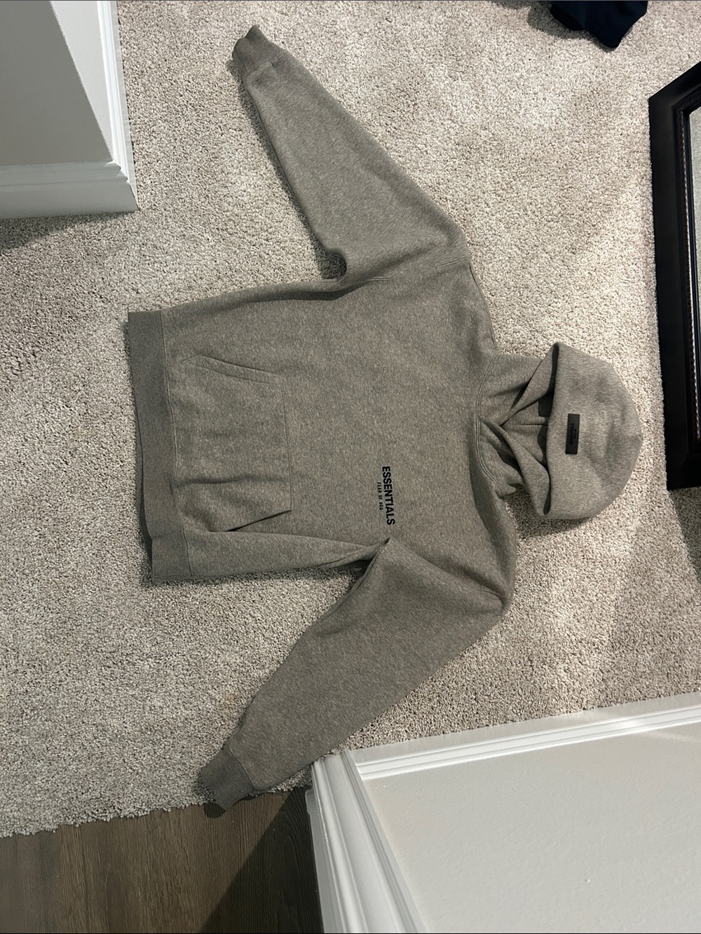 Essentials Men's Heather Gray Pullover Hoodie
